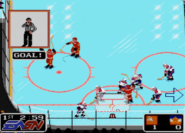 Ea hockey sega управление